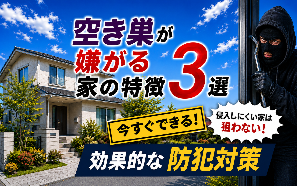 空き巣が嫌がる家の特徴3選