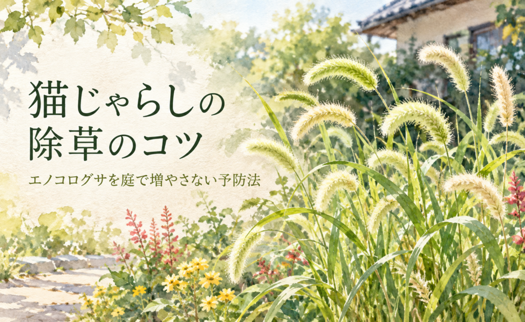 猫じゃらしの除草のコツ｜エノコログサを庭で増やさない予防法